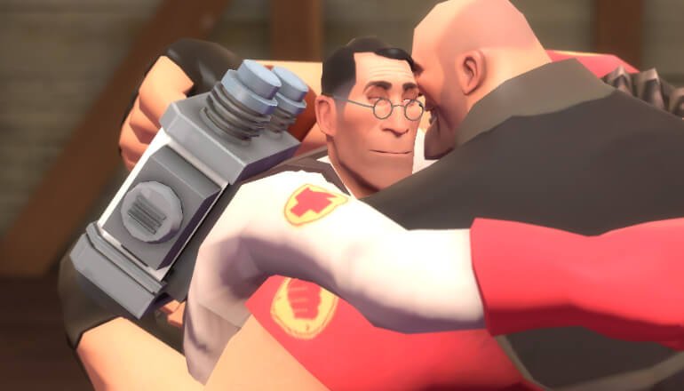 A TF2 shop with spellfire in the walls.