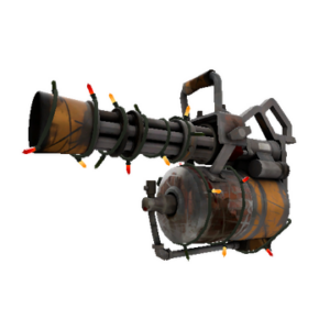 Strange Unusual Festivized Professional Killstreak Brick House Minigun (Battle Scarred)