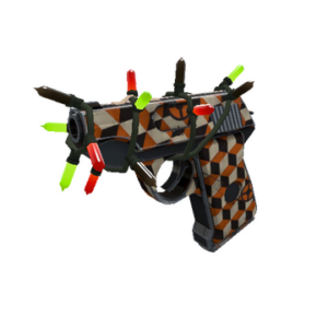 Unusual Festivized Professional Killstreak Merc Stained Pistol (Minimal Wear)
