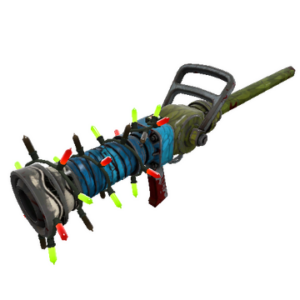 Unusual Festivized Specialized Killstreak Macaw Masked Medi Gun (Battle Scarred)